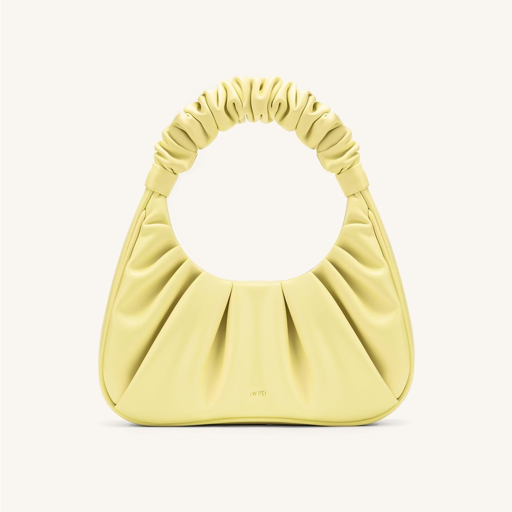 JW Pei Gabbi Ruched Hobo Handbag - Light Yellow